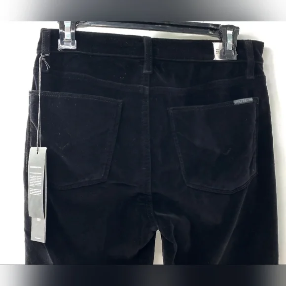 Hudson Nix Black Velvet Lace Up Legs High Rise Jeans Size 29 NWT - Picture 5 of 7